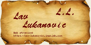 Lav Lukanović vizit kartica